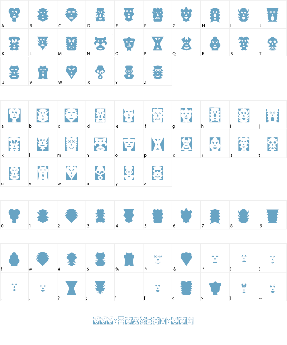 Maskalin Font Character