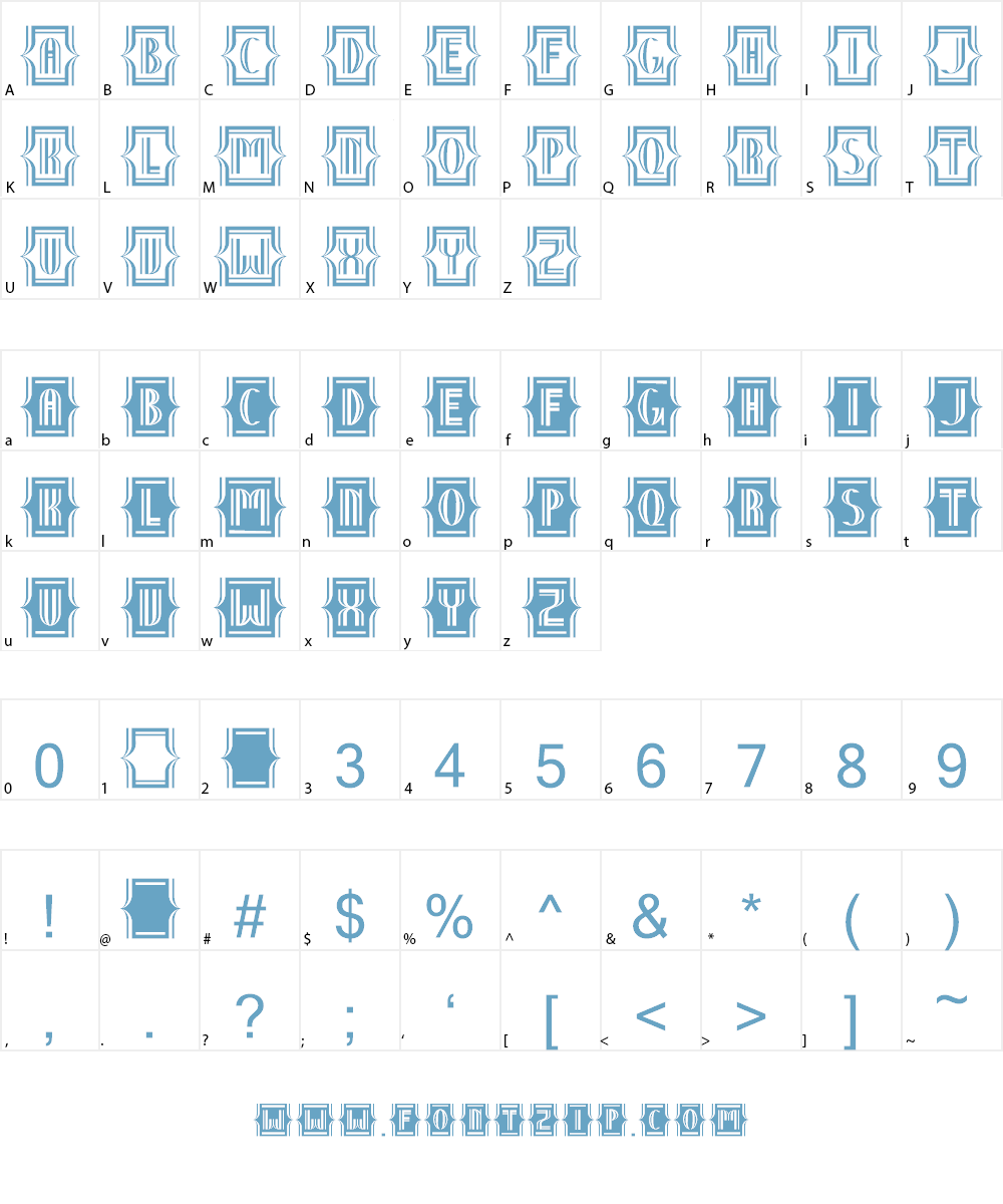 Nineteen Ten Vienna Font Character