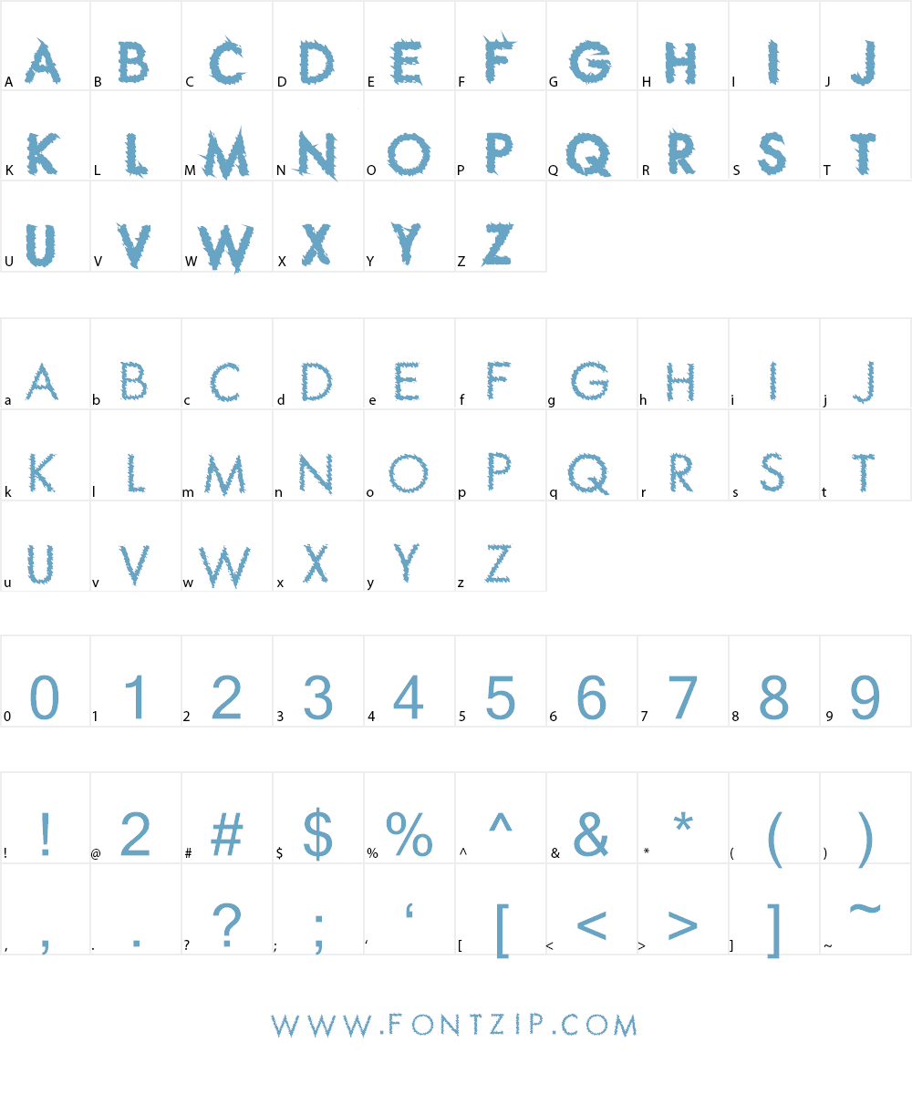 Ripple Crumb Font Character
