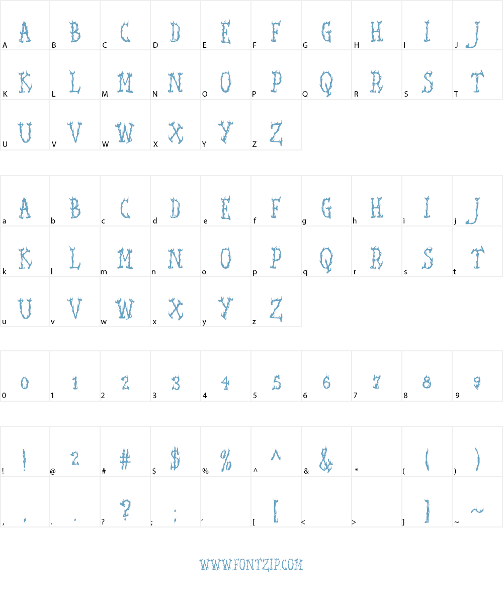 Seaweed Fire AOE Font Character