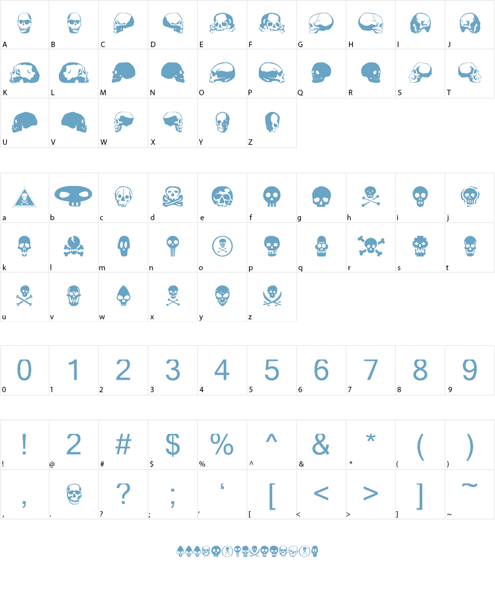 SkullBearer AOE Font Character