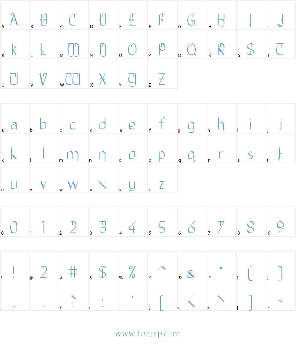 The Daily Blah Font Character