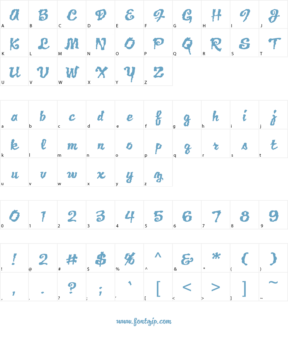 JackLantern BB Font Character