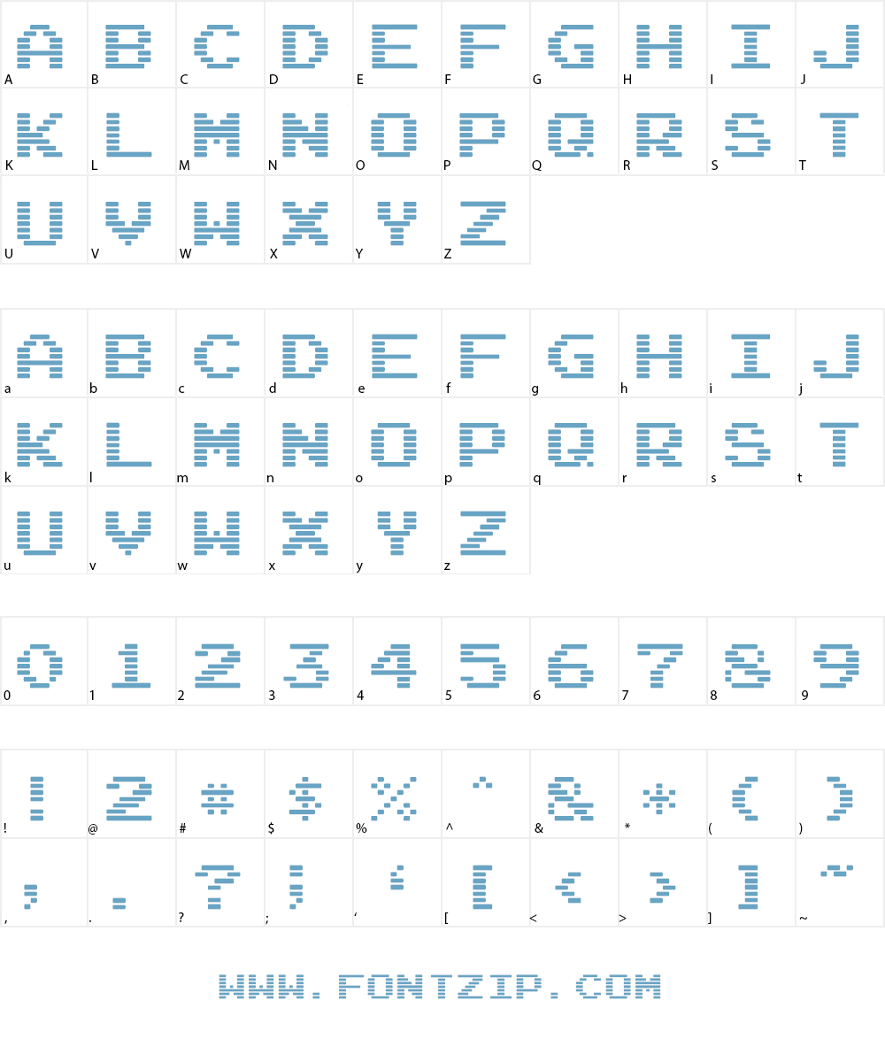 Arcade Normal Font Character