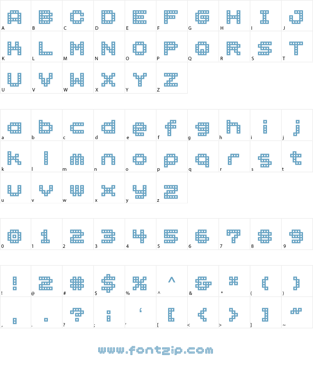 BM block Font Character