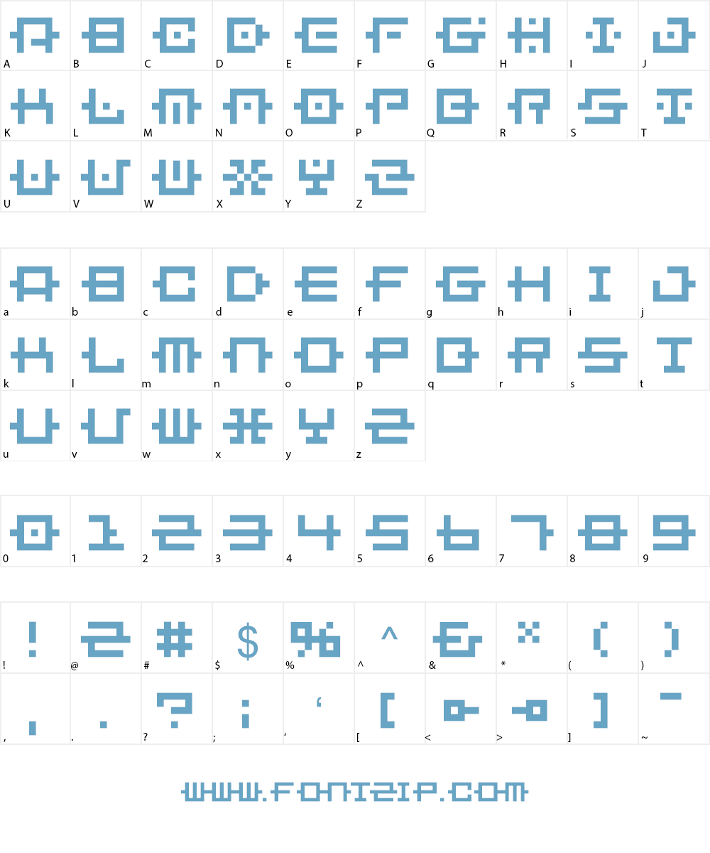 BM chain Font Character