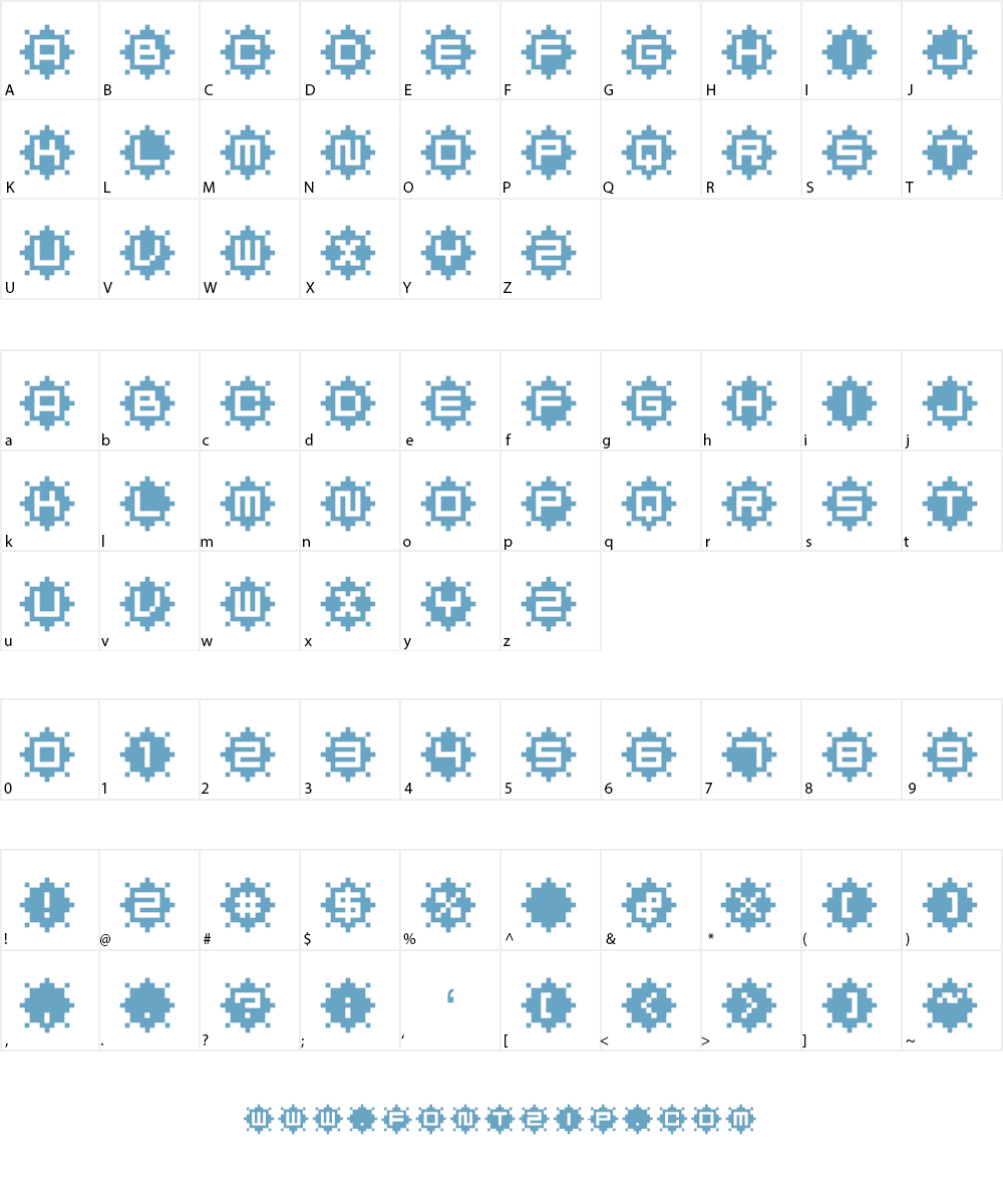 BM ruby Font Character