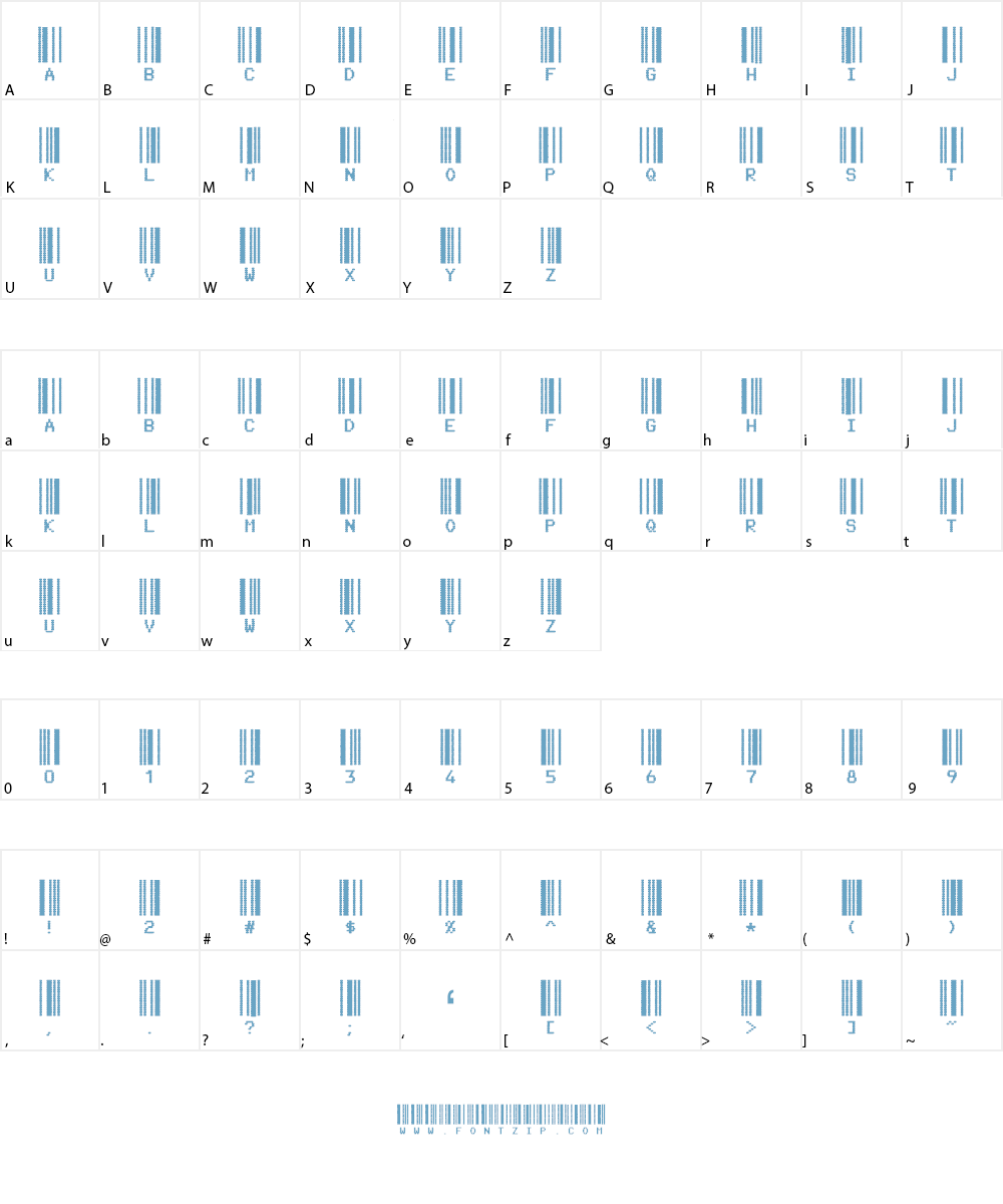 CODE3X Font Character