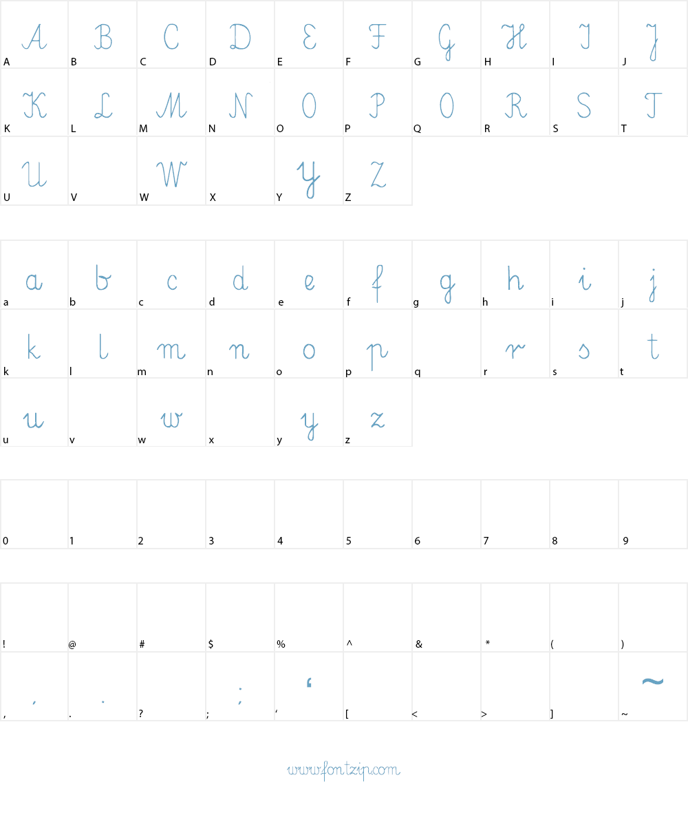 Elementarz Font Character