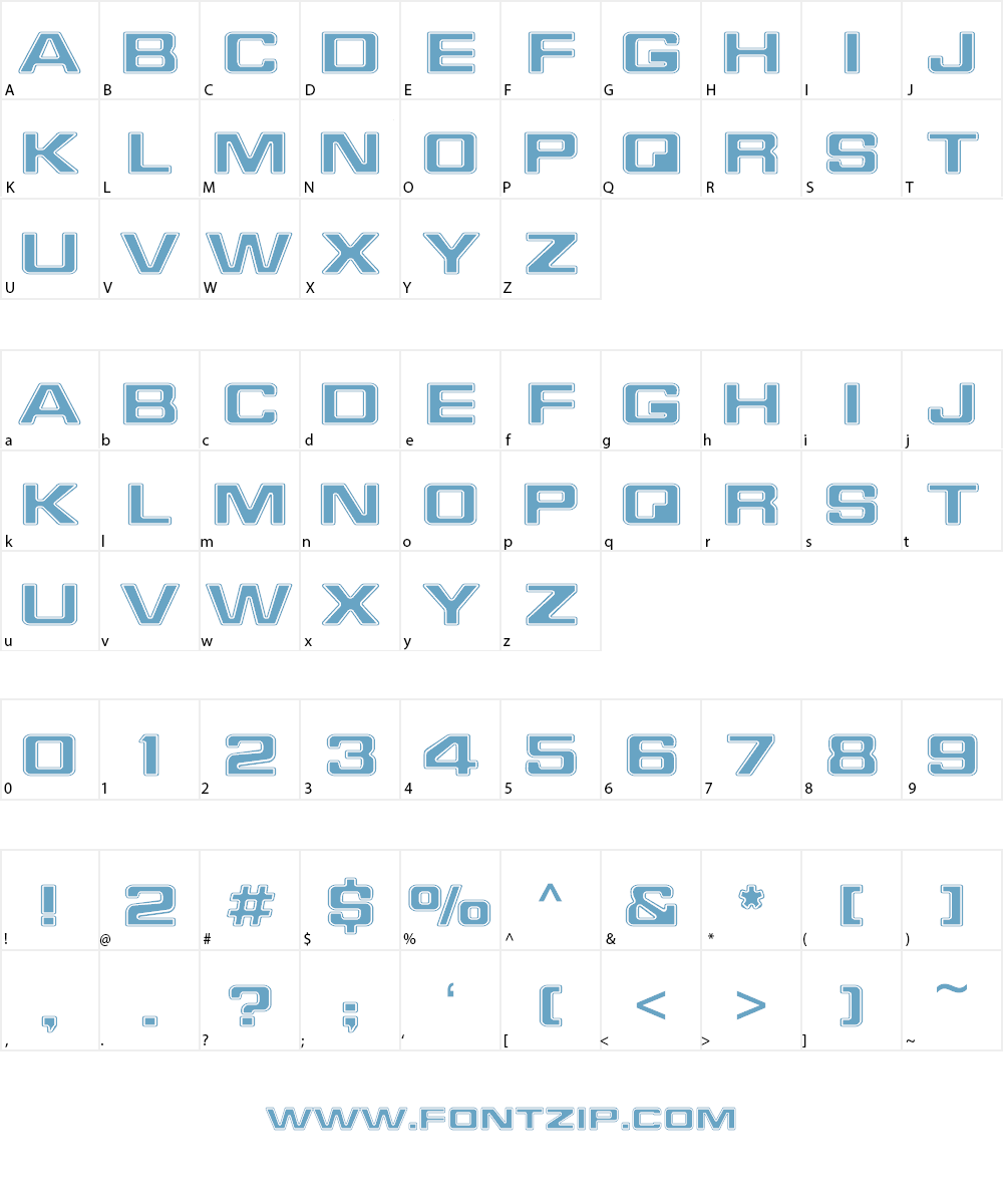 Final Frontier Shipside Font Character