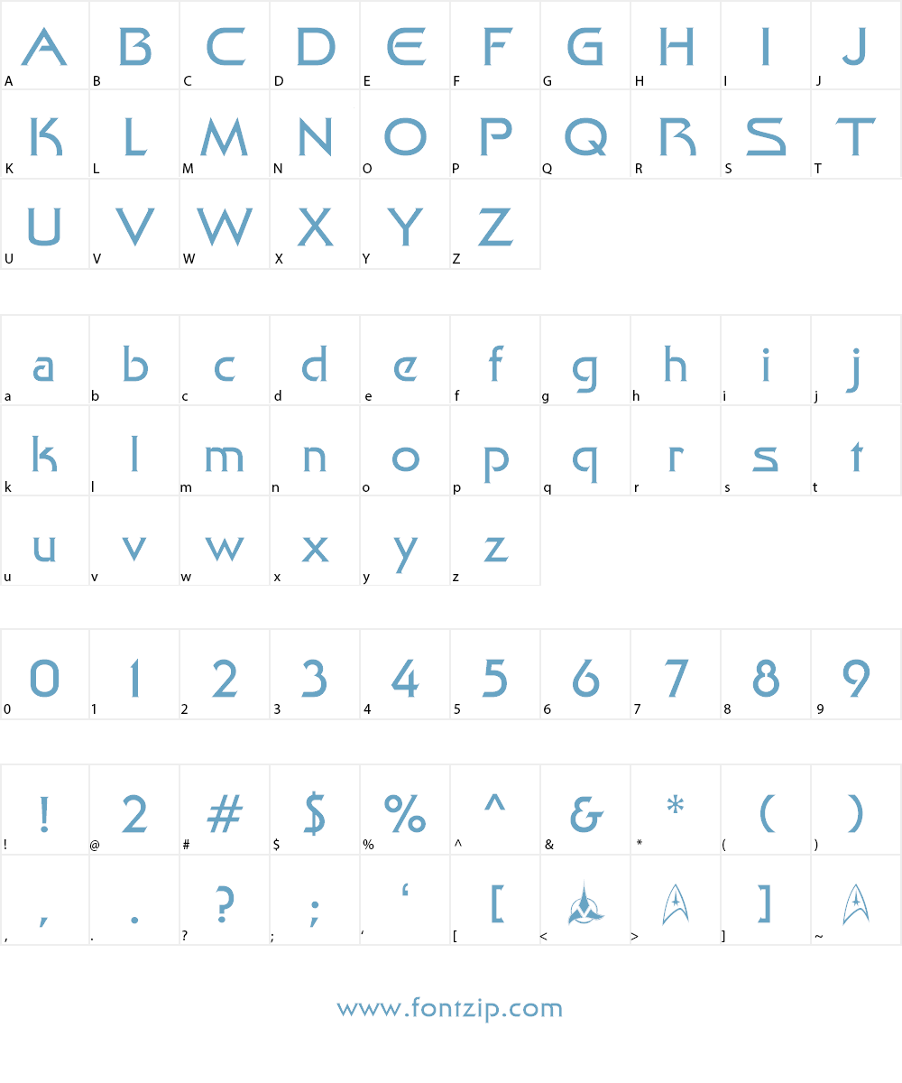Final Frontier Font Character