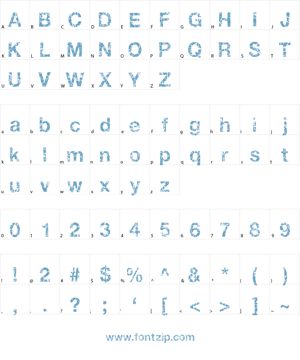 Gastada Font Character