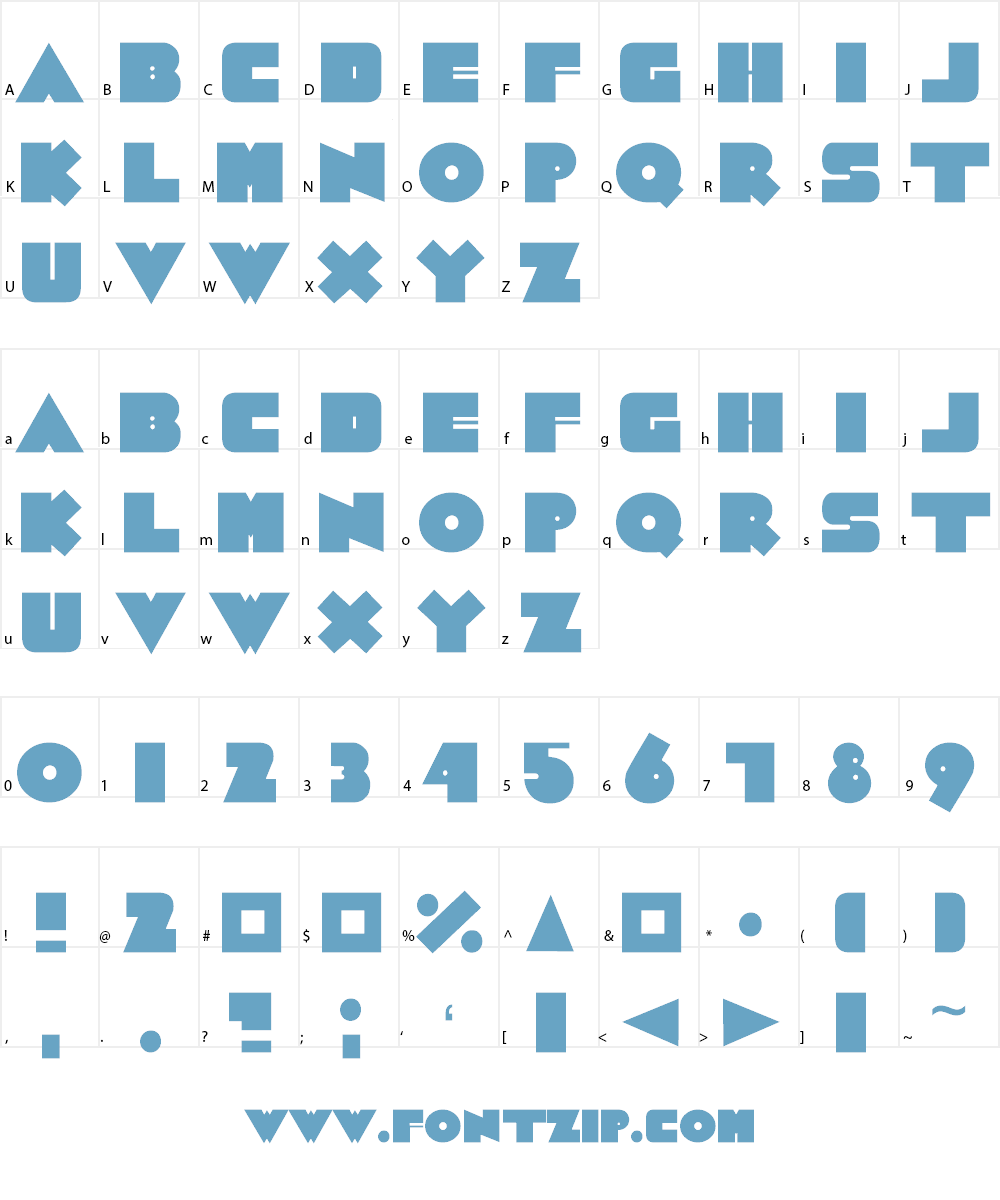 GrubaBerta Font Character