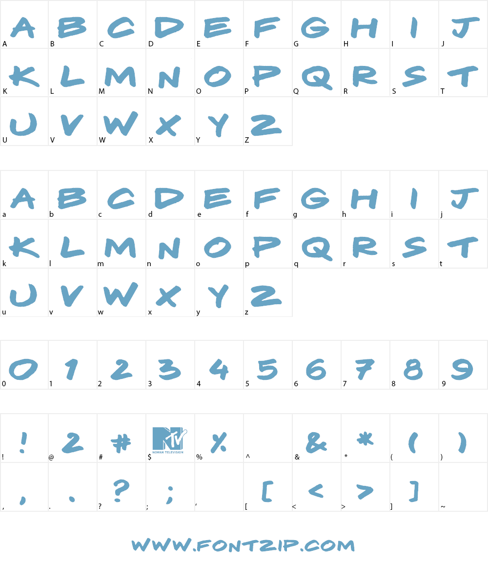 Komix Font Character