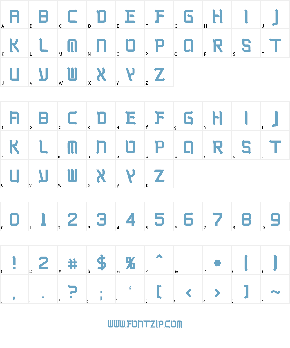 Kwadryga Font Character
