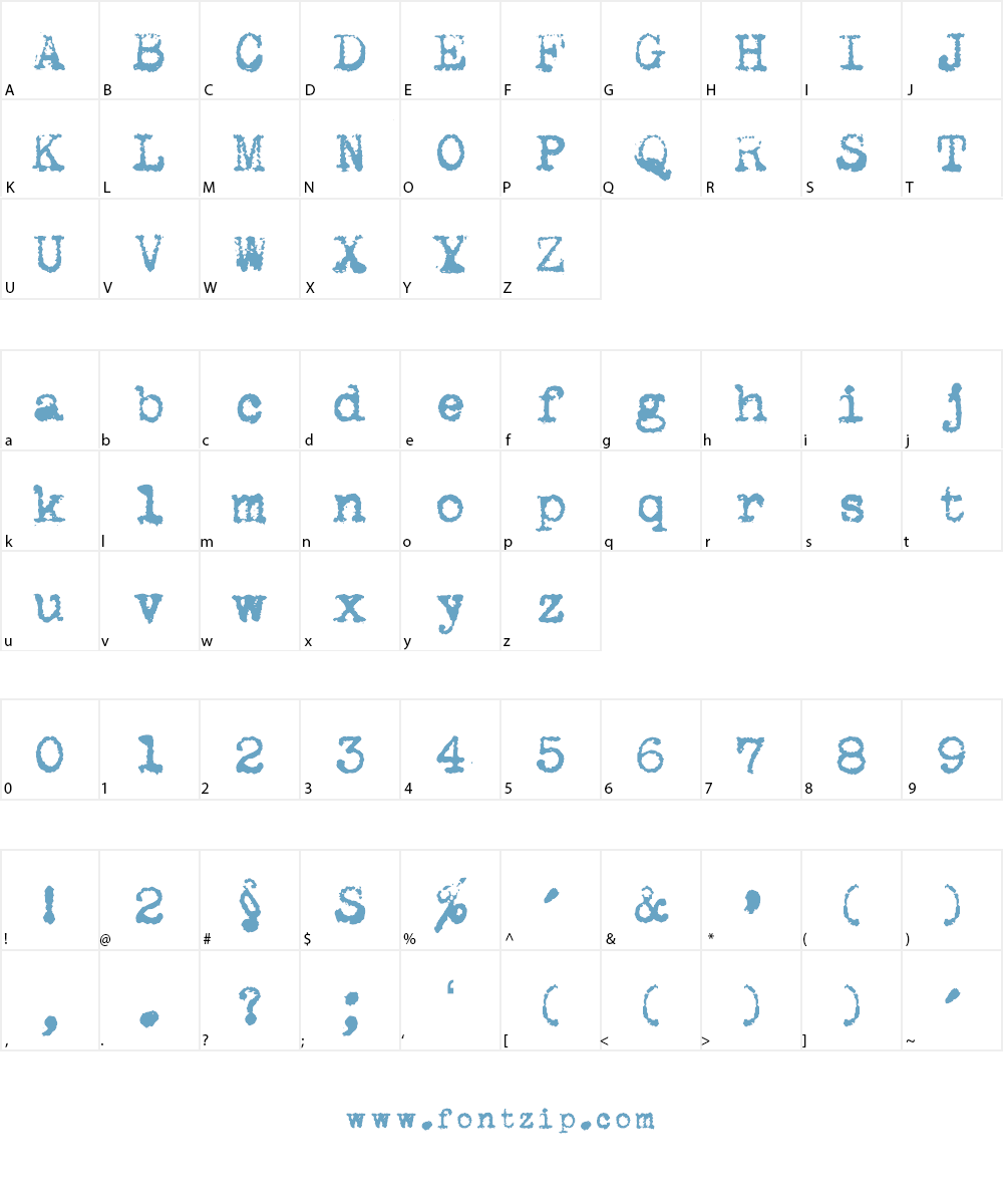 Maszyna Royal Dark Font Character