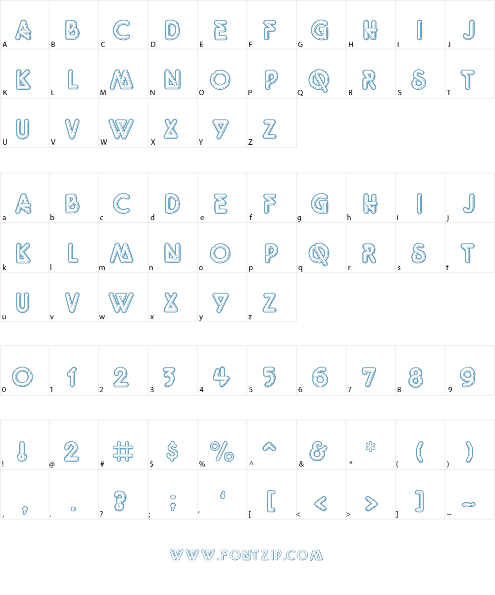 Neon Lights Font Character