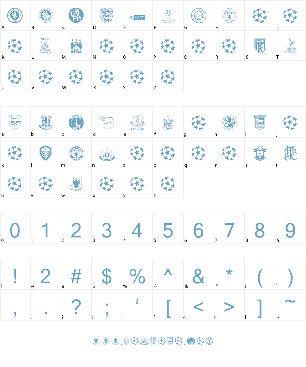 premiership Font Character