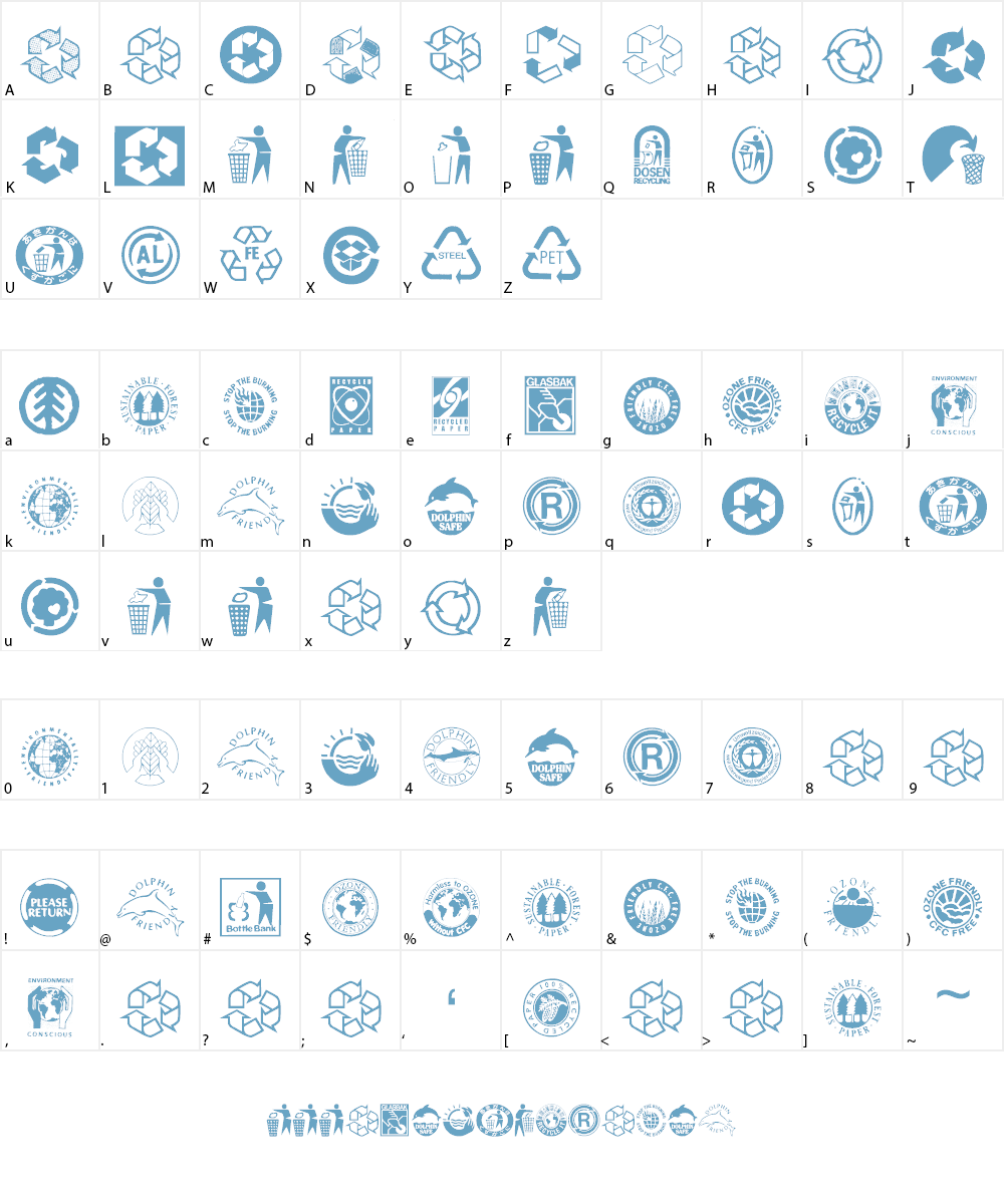 RecycleIt Font Character