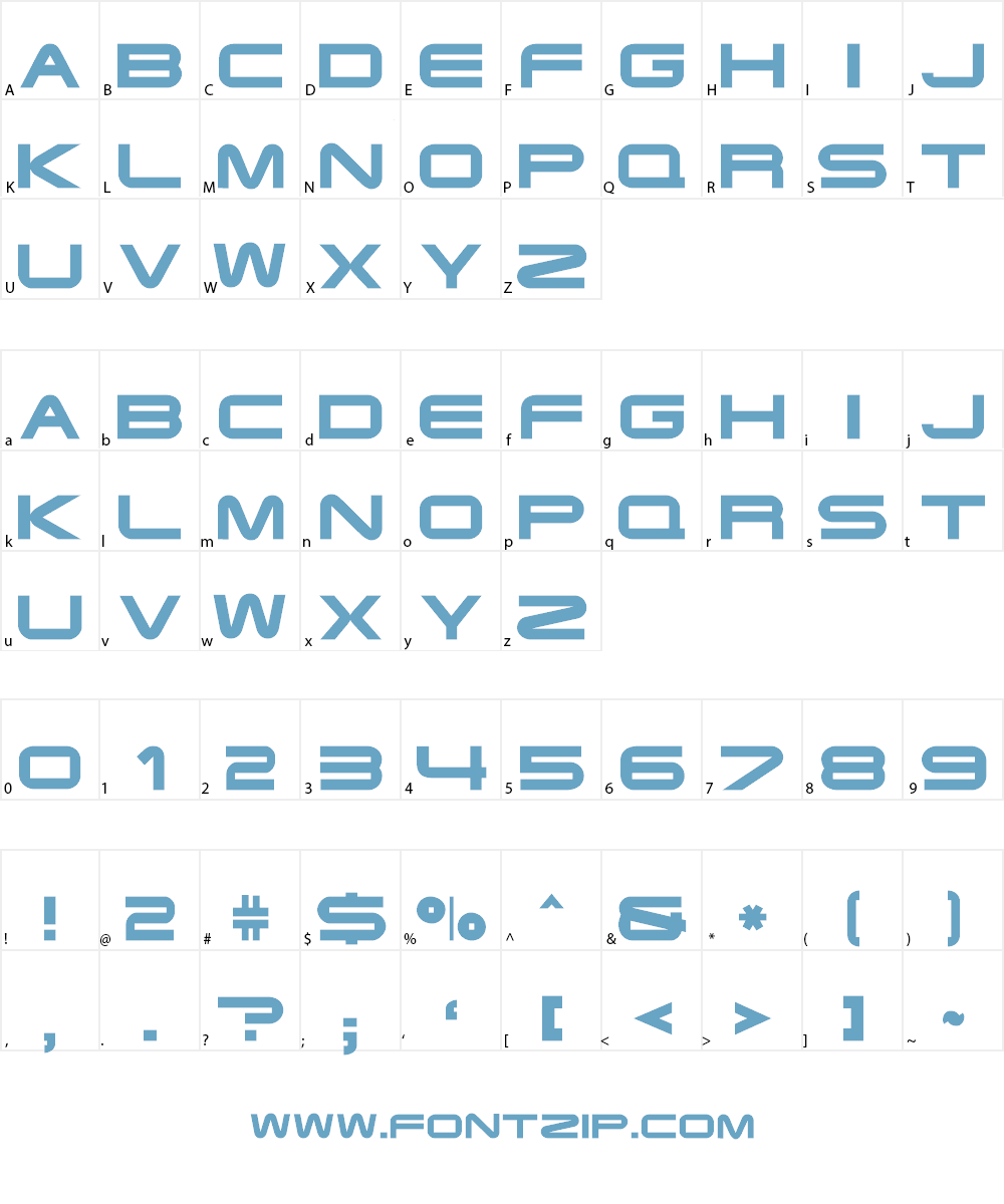 Terminator Cyr Font Character