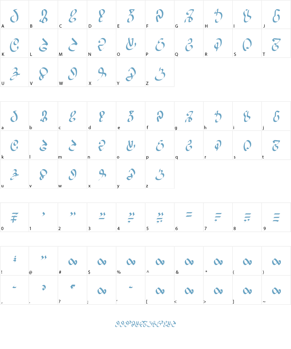 WizardSpeak Font Character