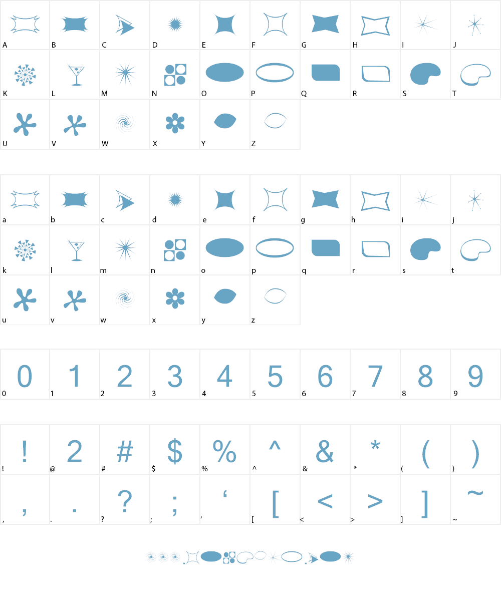 60s Chic Font Character