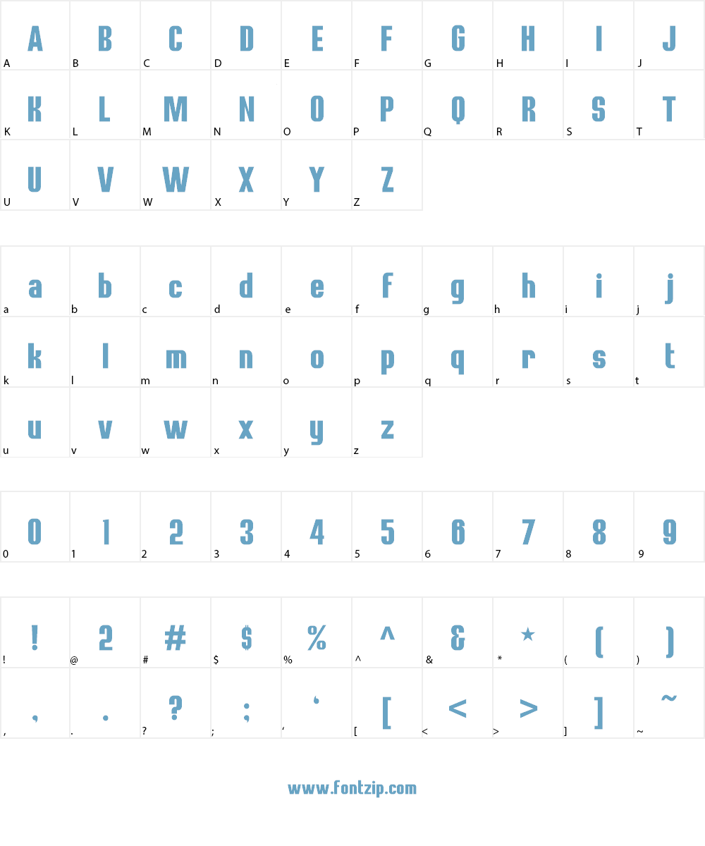 All Star BV Font Character