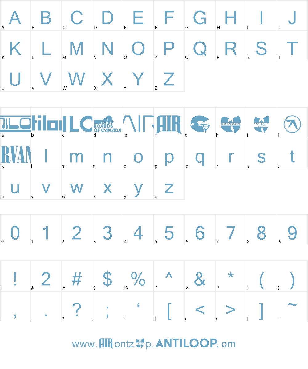 Bands & Artists Font Character