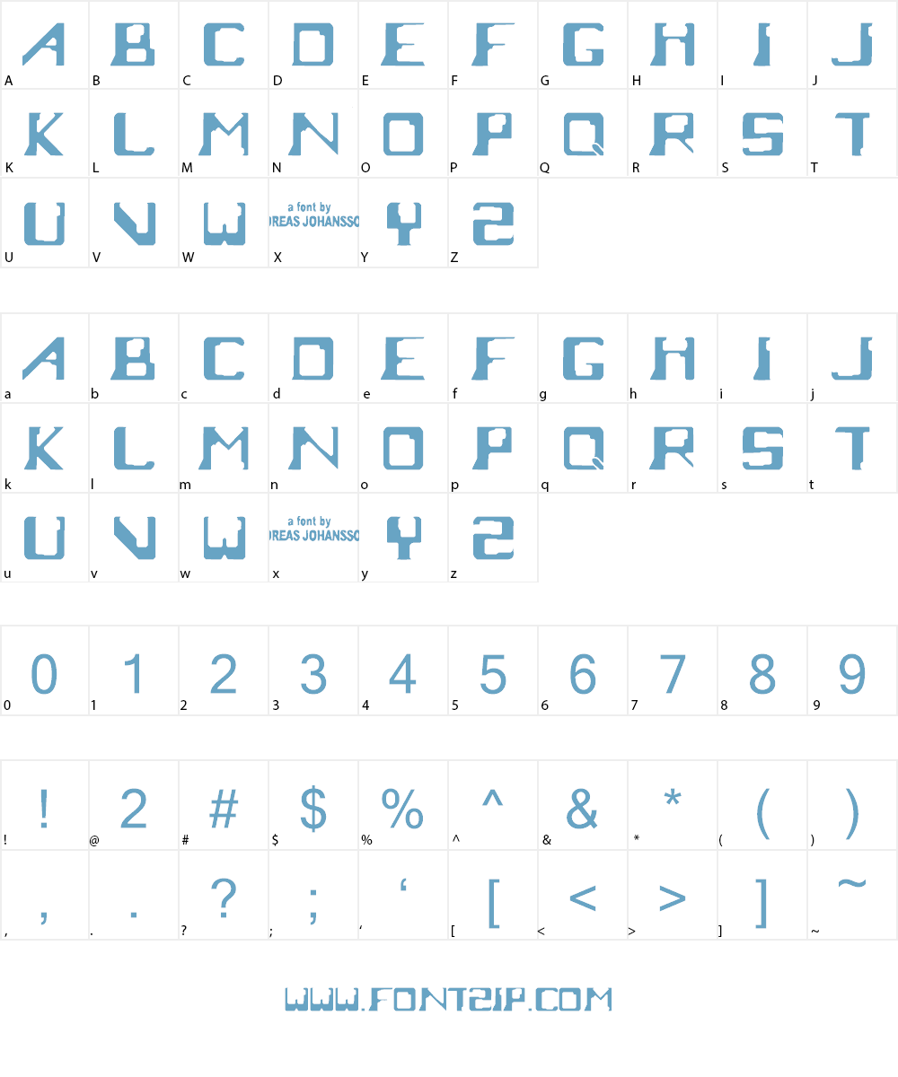 Giga66 Font Character