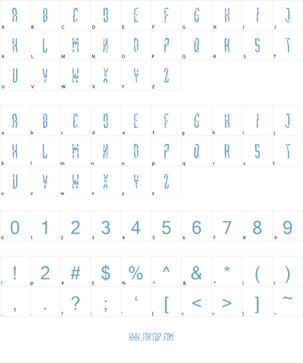 Industriegebiet Font Character