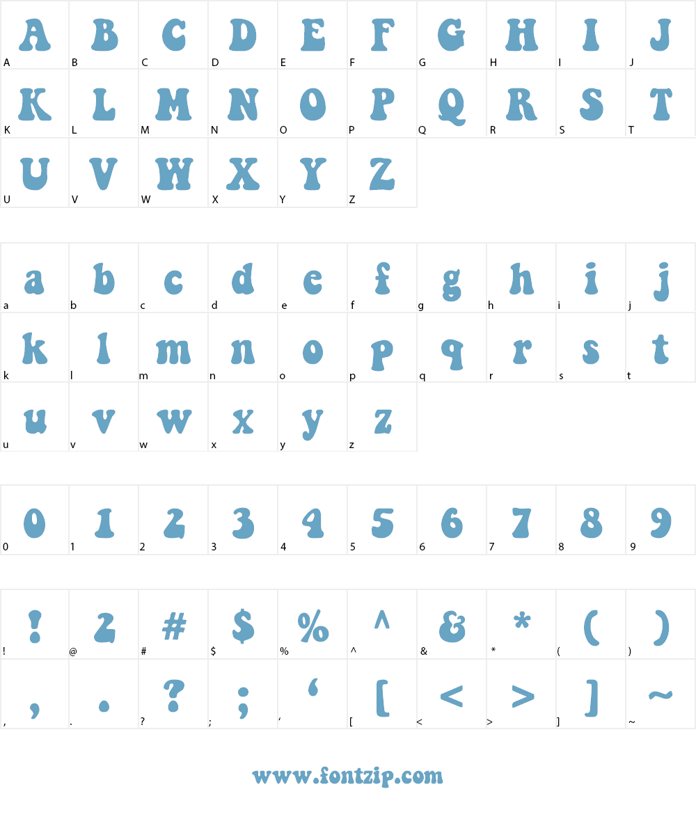 Keep on Truckin'FW Font Character