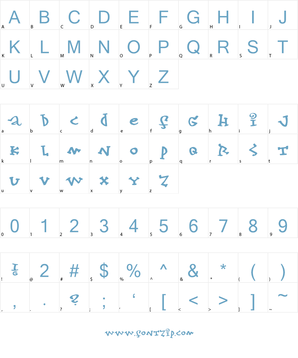 Konfekt Font Character