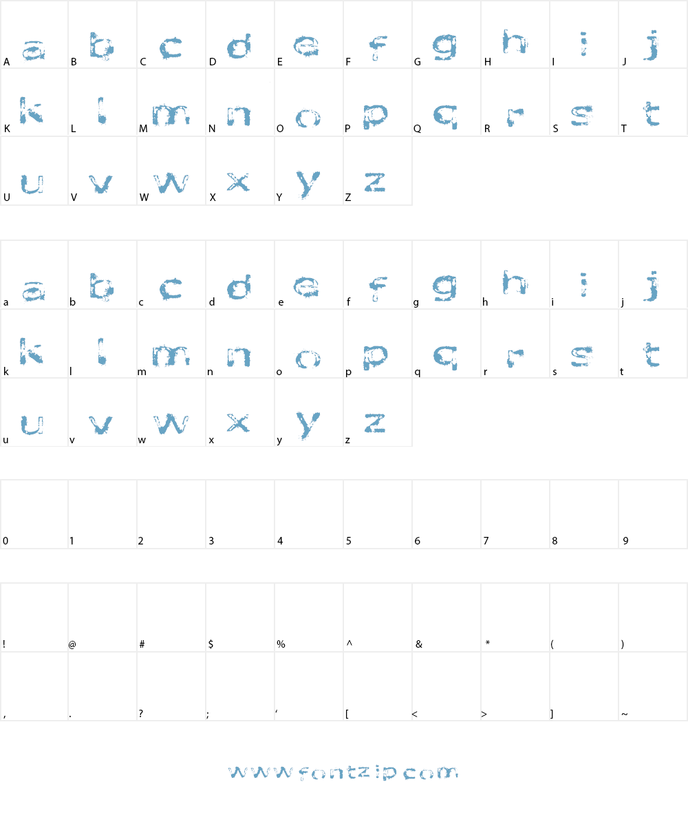 like fonts in the rain Font Character