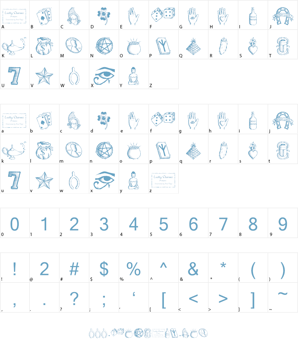Lucky Charms Font Character