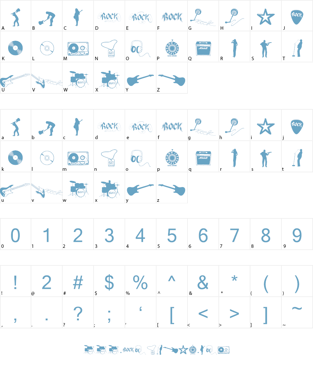 Rock Star 2.0 Font Character