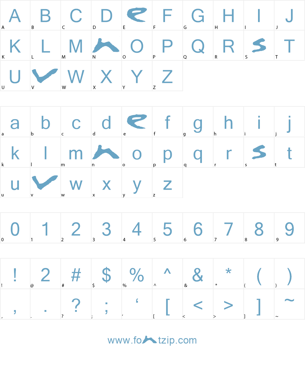 se7en Font Character