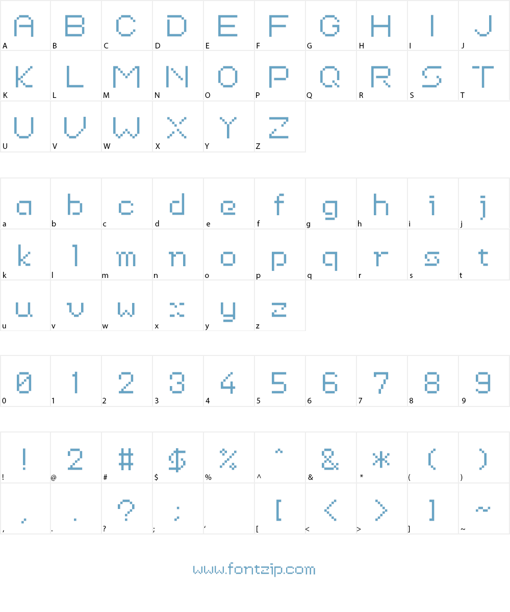 Spiral Bitmap Font Character