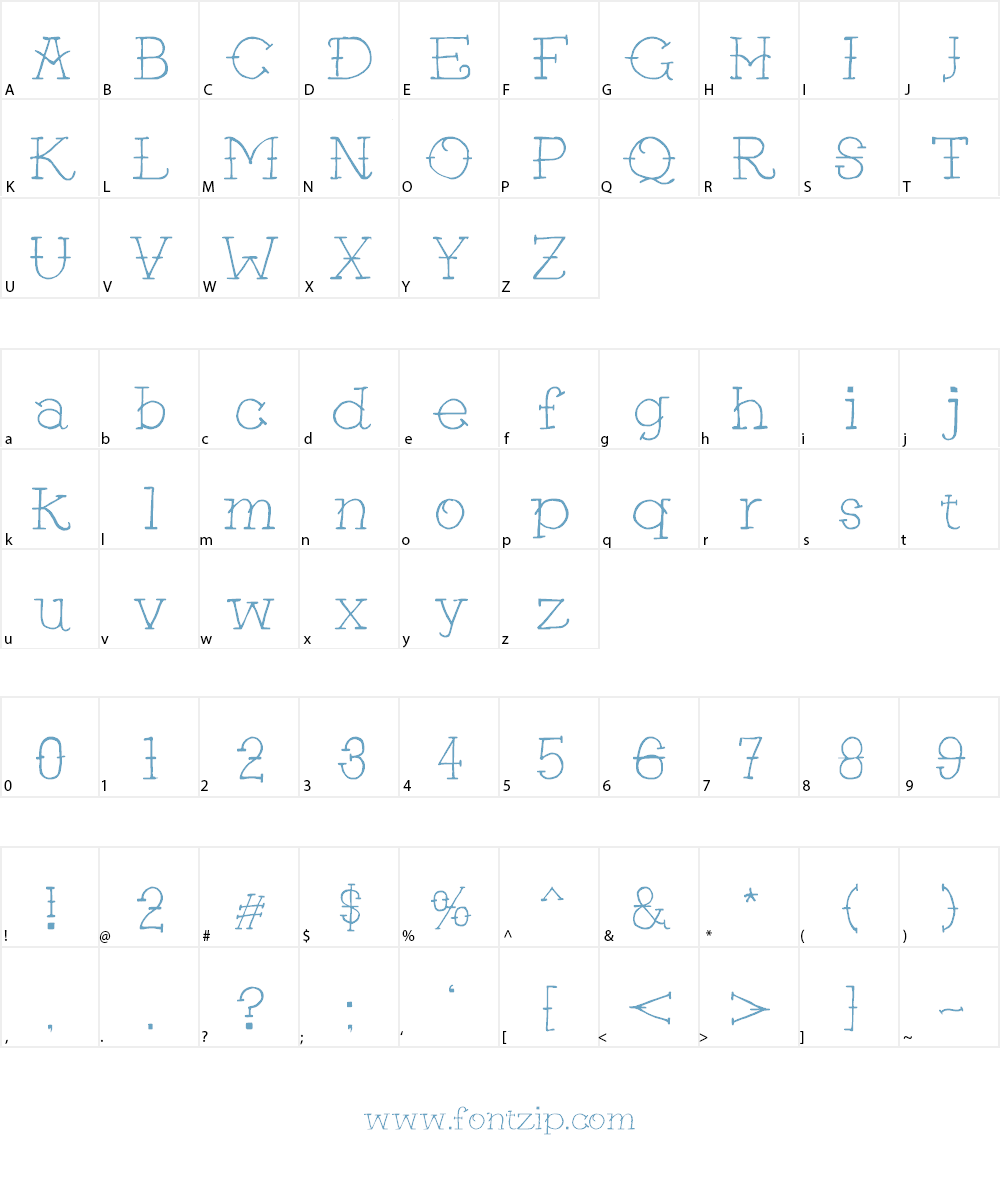 Tattoo GirlFW Font Character