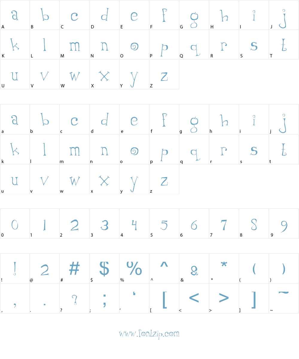 Thumping Font Character