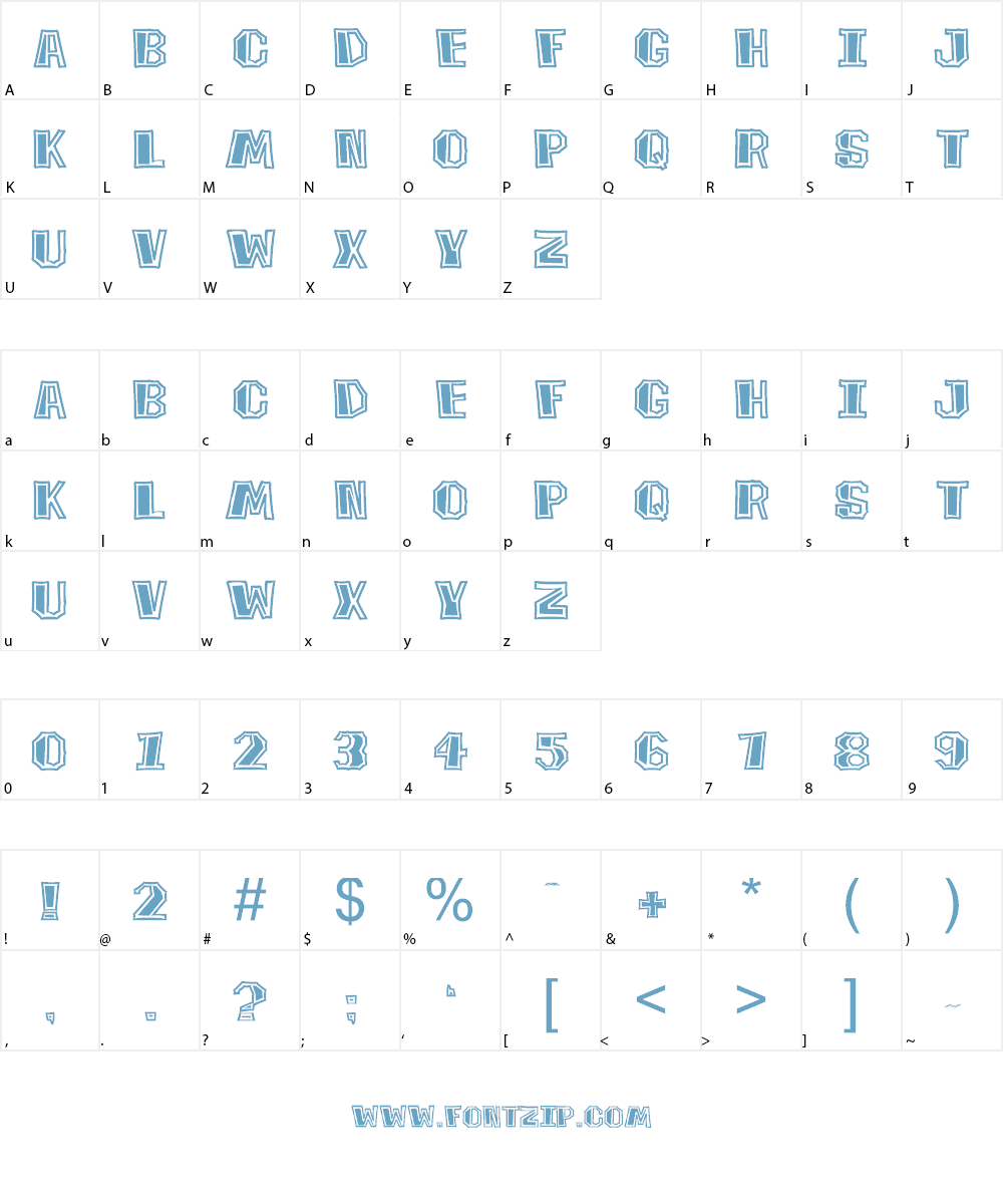 Tiki Tooka BV Font Character