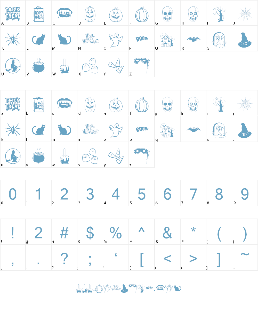 Trick or Treat BV Font Character