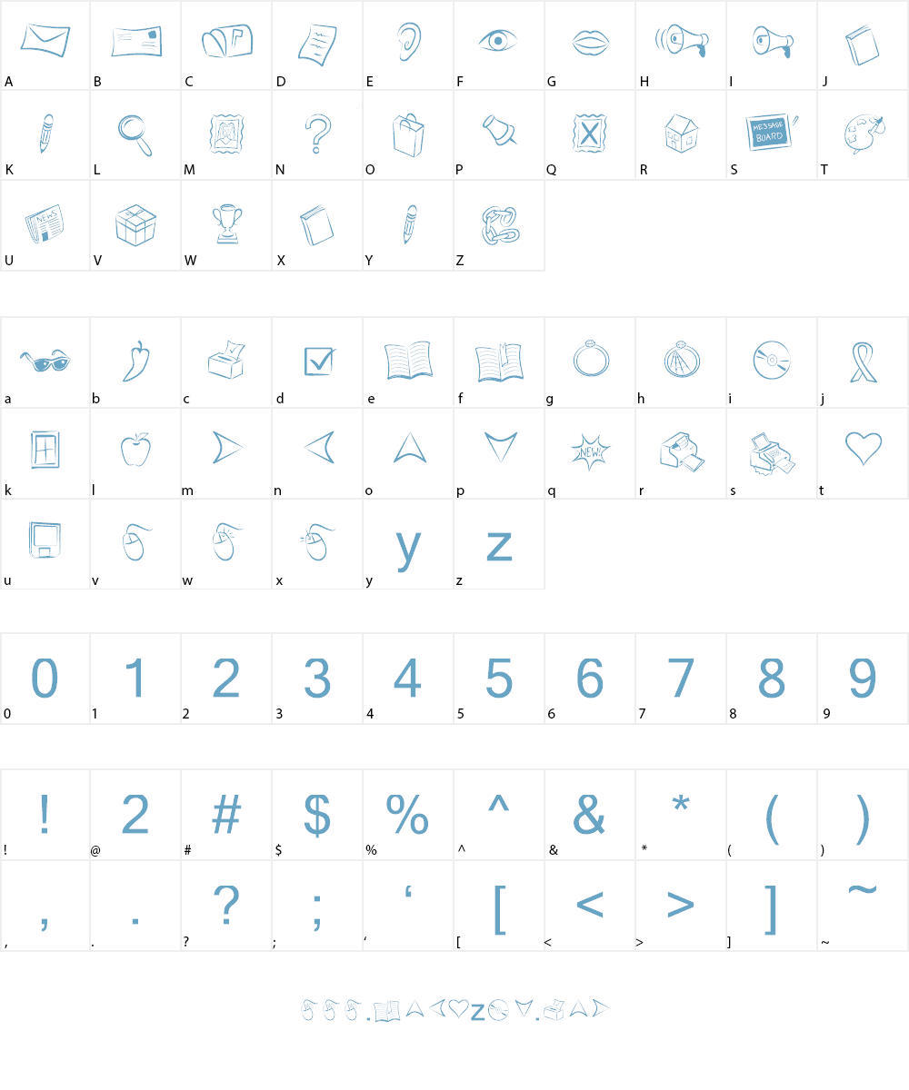 Webstar BV Font Character