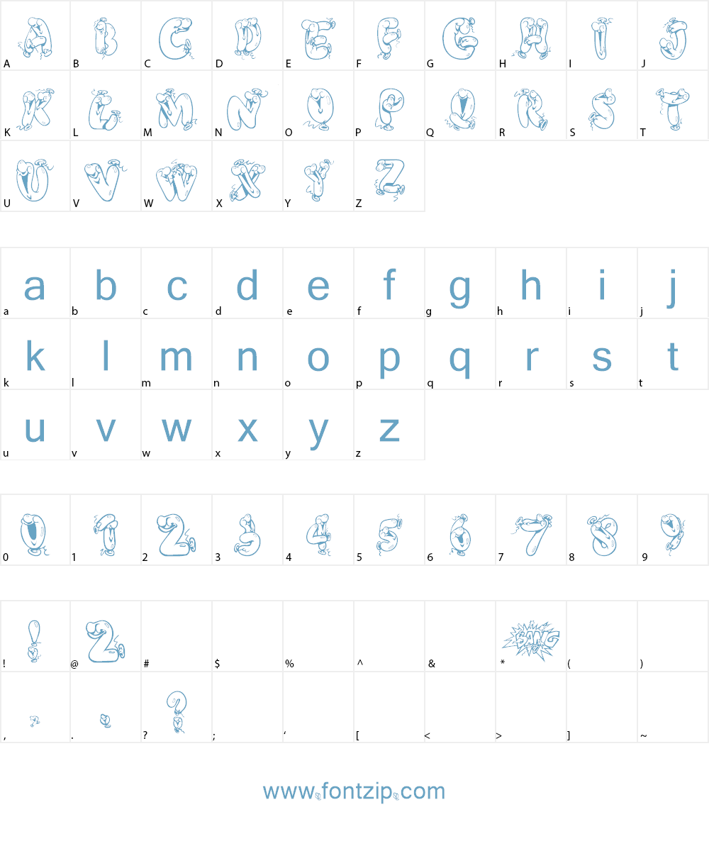AlphaBalloons2 Font Character