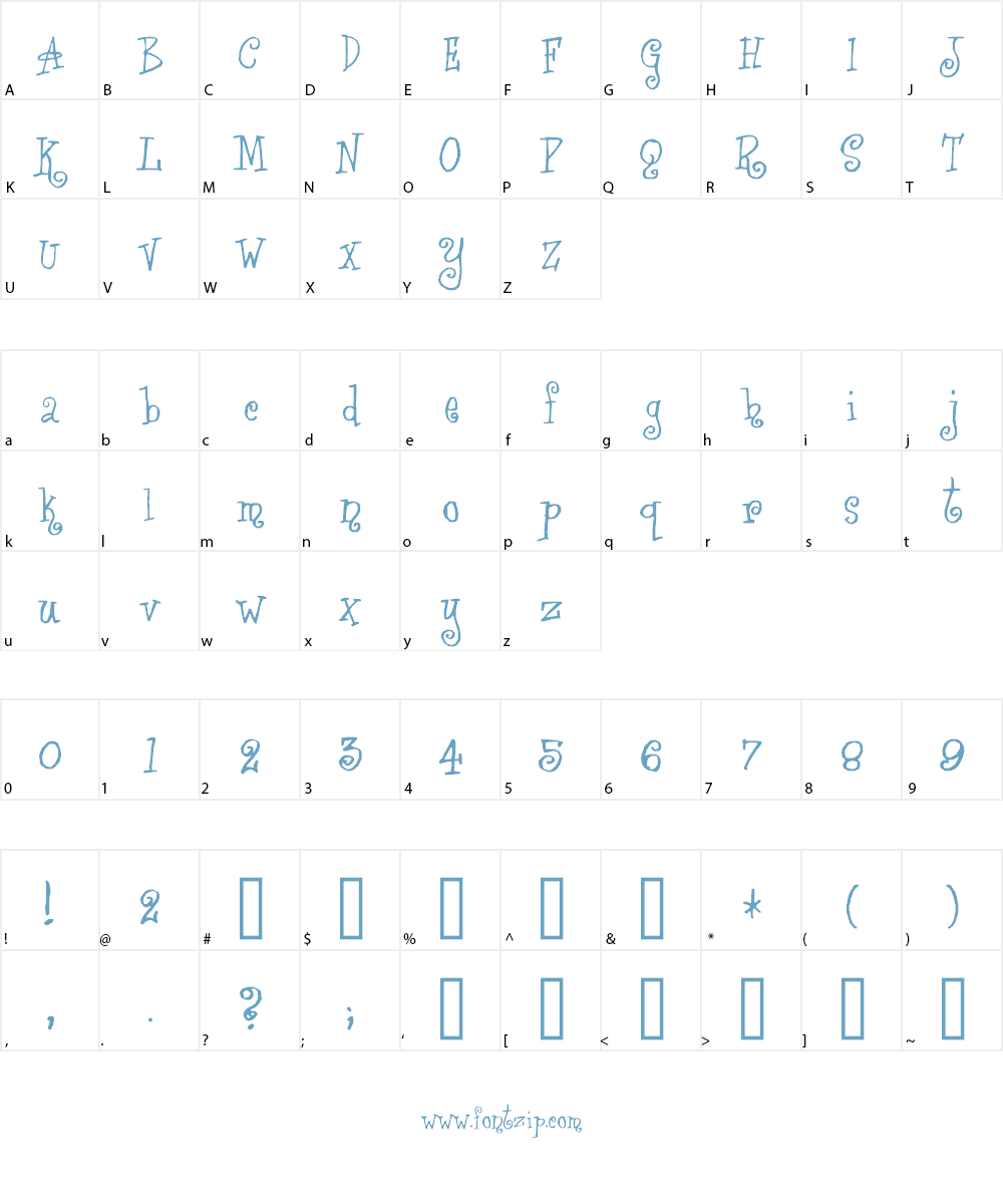Angelica Font Character