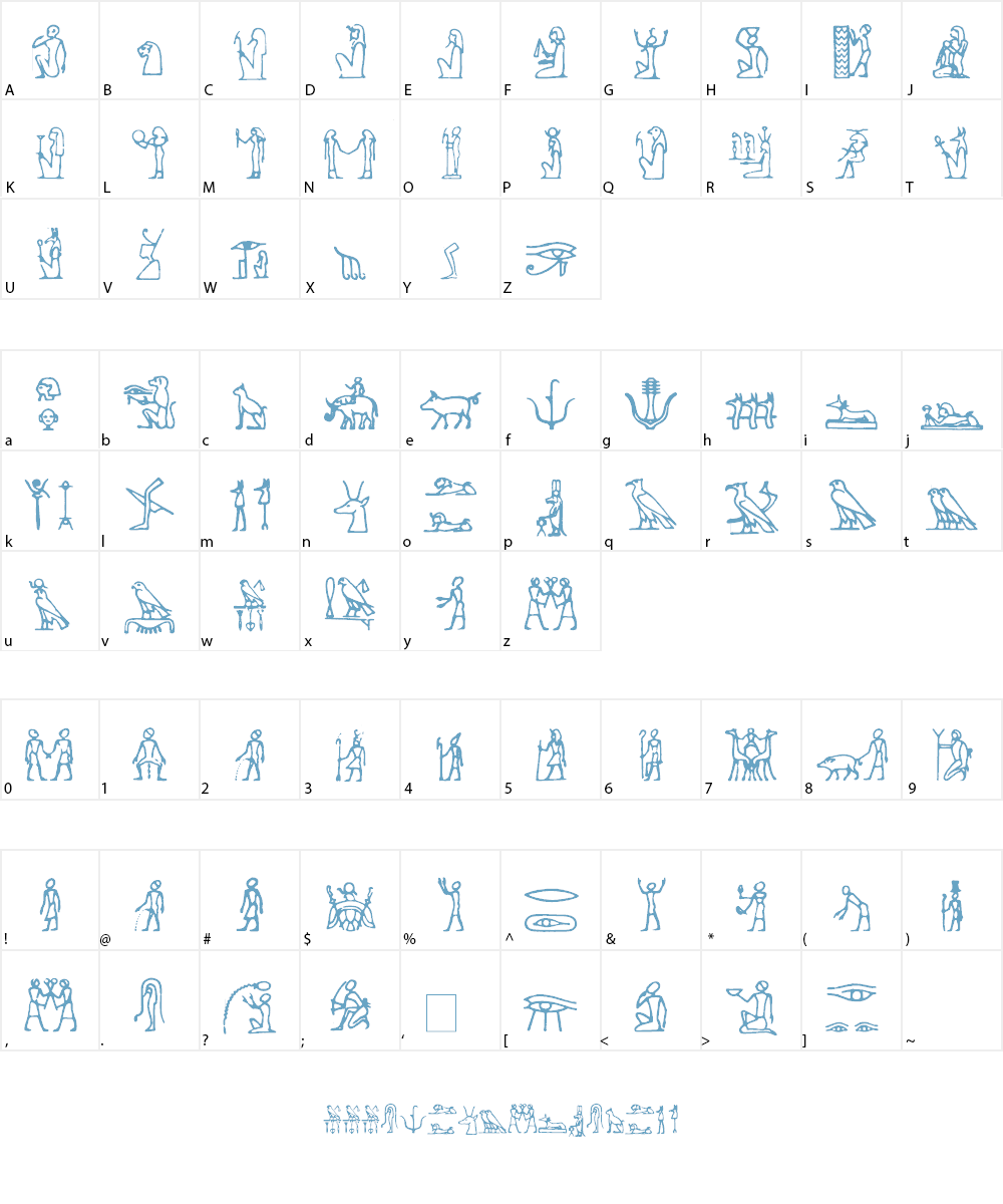 Hieroglify Font Character