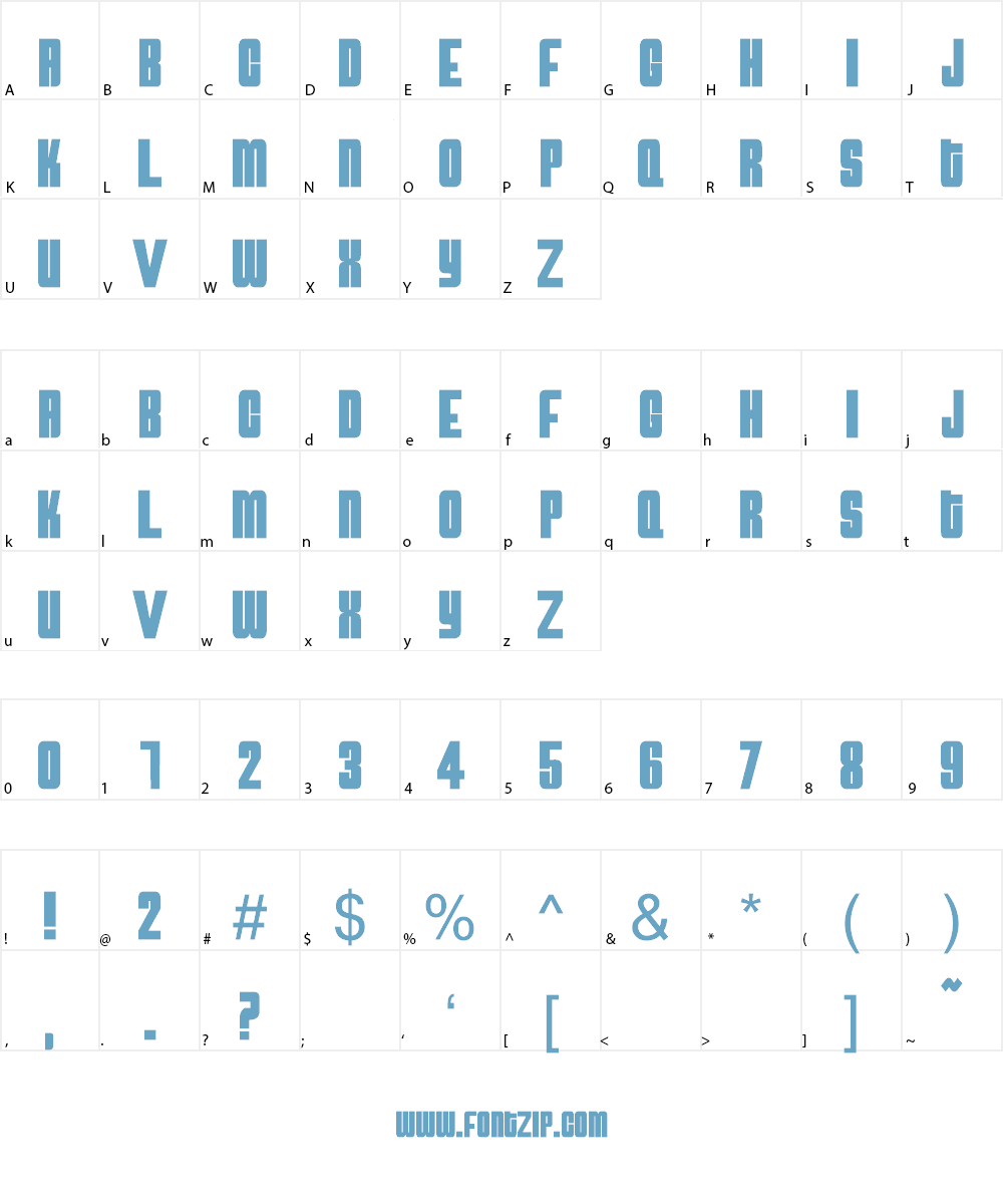 AtomicBomb Font Character