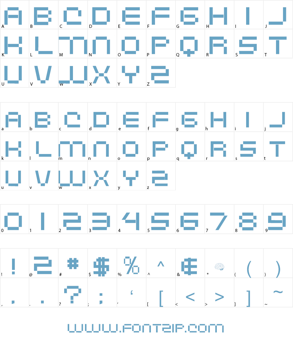 Digitalema Font Character