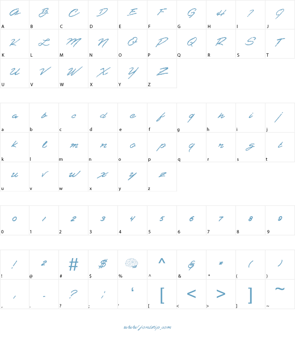 Shredder Font Character