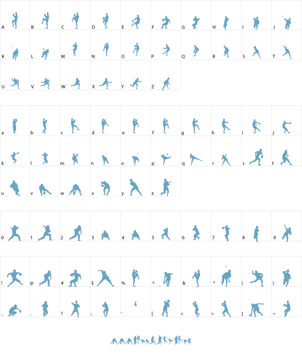 Baseball Font Character
