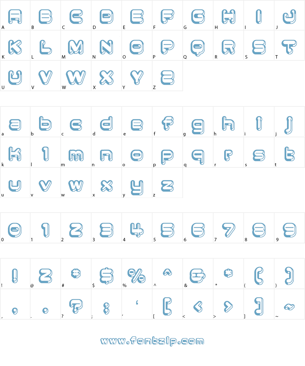 Button Font Character
